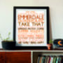 Personalised 'Favourite Things' Framed Print: Oranges, thumbnail 6 of 6