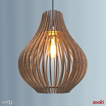 Zooki Nine 'Sol' Wooden Pendant Light, 5 of 8