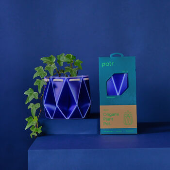 Origami Self Watering Eco Plant Pot: 15cm | Navy, 5 of 7