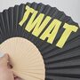 Handheld Twat Folding Fan, thumbnail 1 of 3