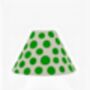 Hand Painted Linen Sustainable Lampshade Polka Dot, thumbnail 7 of 12