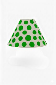 Hand Painted Linen Sustainable Lampshade Polka Dot, 7 of 12