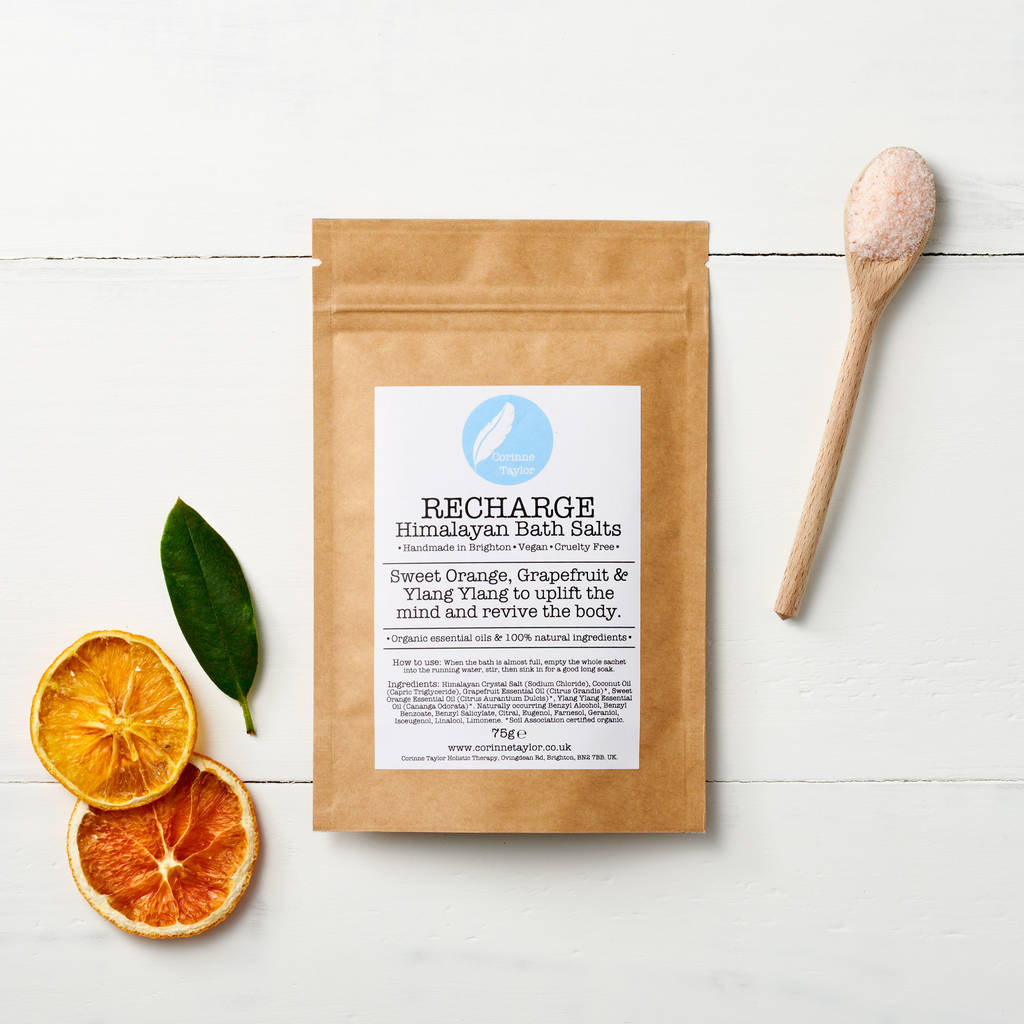pack of five himalayan bath salt sachets by corinne taylor