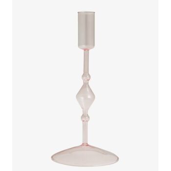 Pink Chiros Handmade Glass Candlesticks, 4 of 4