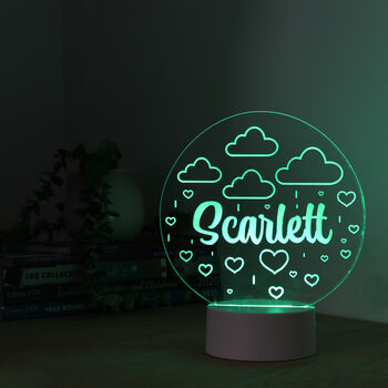 Personalised Clouds LED Night Light, 4 of 5