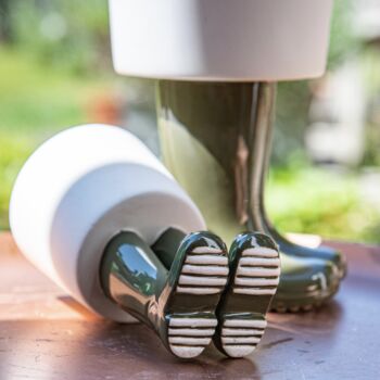 Ceramic Wellington Boot Planter, 3 of 6