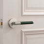 Solid Brass Lever Door Handles With Leather, thumbnail 11 of 12