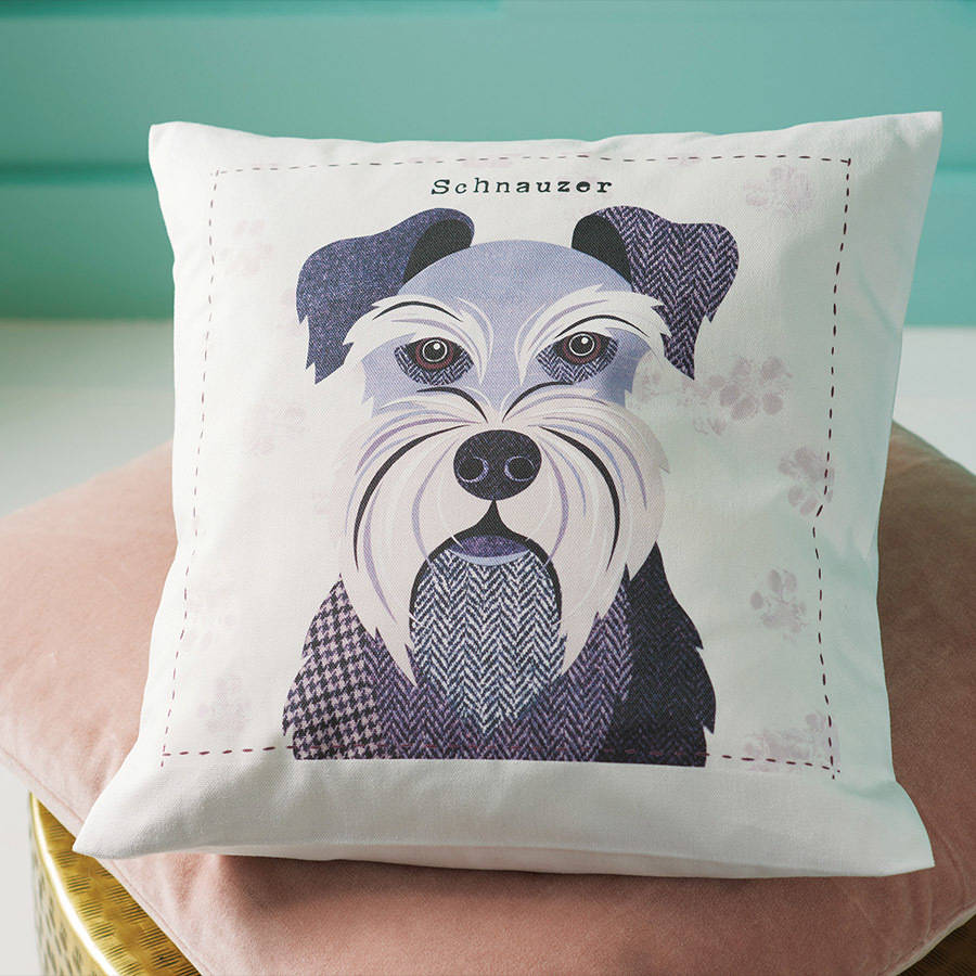 dog shaped cushion personalised