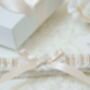 Satin Bridal Wedding Garter With Swarovski Crystal, thumbnail 3 of 5
