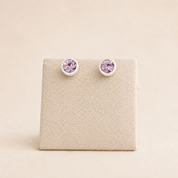 Sterling Silver June Birthstone Stud Earrings, 3 of 7