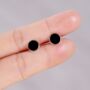 Black Onyx Greek Mythology Unisex Stud Earrings, thumbnail 3 of 11