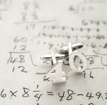 Contemporary Age Personalised Cufflinks, 2 of 8