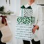 Christmas Green Leopard Print Luxury Wrapping Paper, thumbnail 3 of 6
