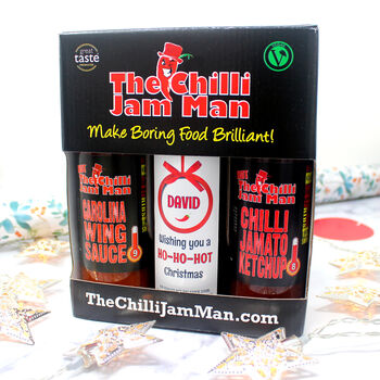 'Ho Ho Hot Christmas' Chilli Sauce Gift Set, 3 of 6