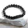 Men's Personalised Onyx Bead Bracelet, thumbnail 1 of 4
