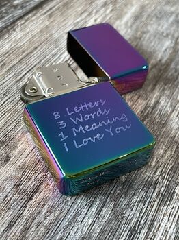Personalised Engraved Rainbow Lighter, 4 of 9