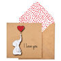 Handmade Love Elephant Personalised Romance Card, thumbnail 1 of 5