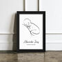 Personalised Line Art Resting Baby Print, thumbnail 3 of 9