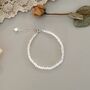 Milan White Ivory Silver Pearl Jewel Lock Bracelet, thumbnail 2 of 4