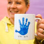 Father's Day Child's Hand Print Mug Personalised, thumbnail 6 of 6