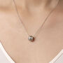 November Birthstone Necklace Sterling Silver Gift For Her, thumbnail 2 of 5