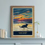 German Shepherd Limited Edition Beach Sunset Gift Print, thumbnail 4 of 9