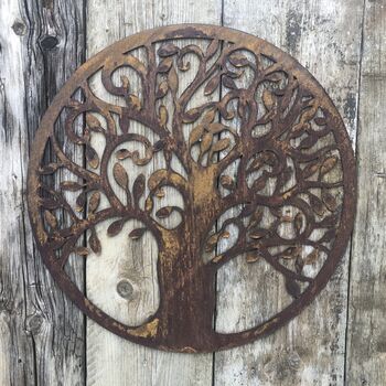 Metal Tree Of Life Garden Wall Sign Fence Decoration, 4 of 8
