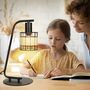Retro Round Bedside Table Lamp With Bulb Base, thumbnail 4 of 6