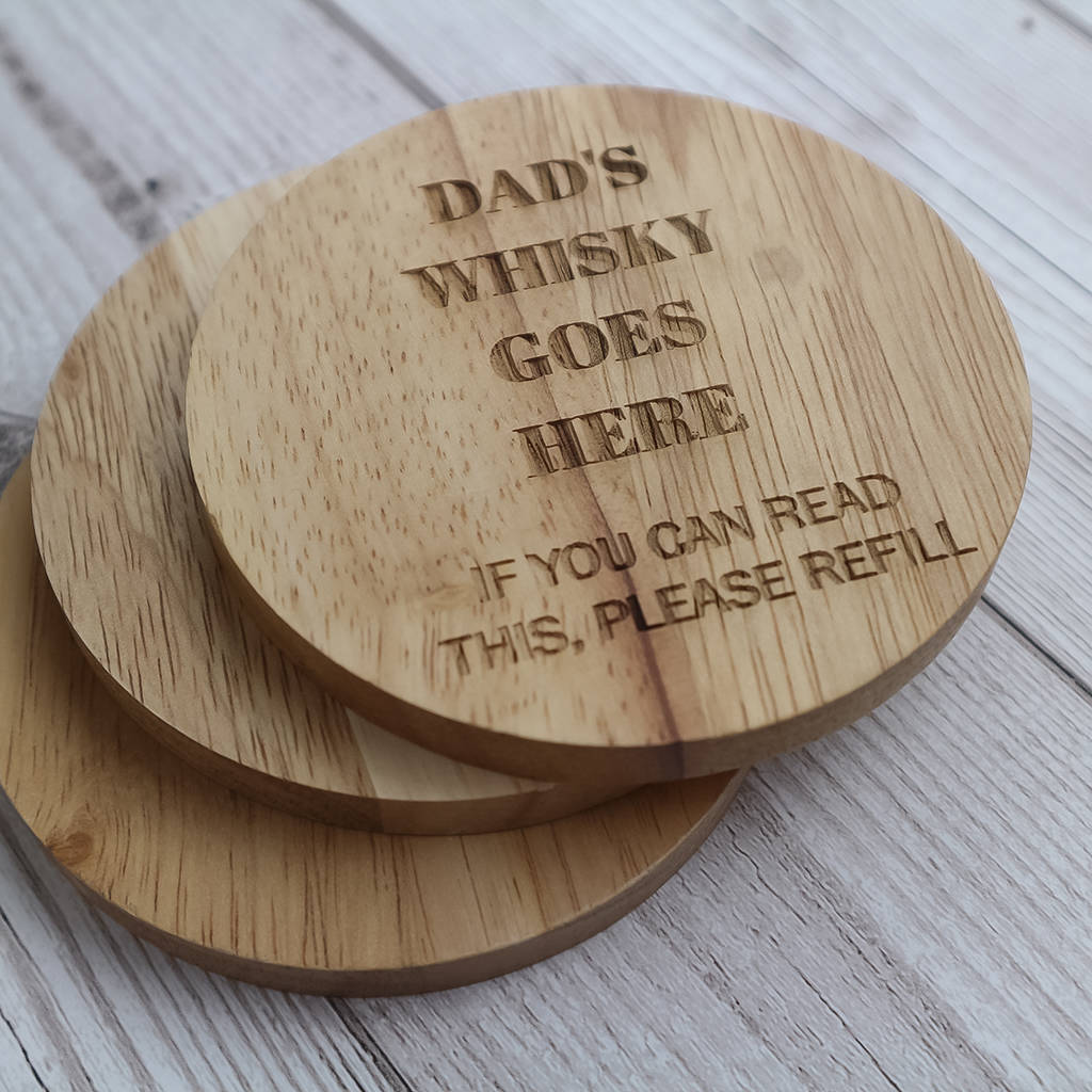 Personalised Dad Whisky Coaster By Jacob Noah Personalised Gifts