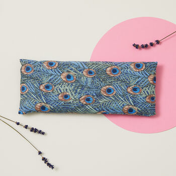 Relaxation Lavender Eye Pillow Peacock Feathers Print, 2 of 5