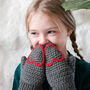 Child's Heart Tipped Handmade Mittens, thumbnail 6 of 12