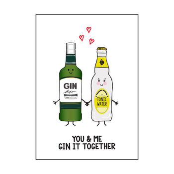 'Gin It Together' Gin Card For Partner, 2 of 2