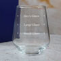 Personalised Name's Stemless Wine Glass With Gift Box, thumbnail 1 of 2