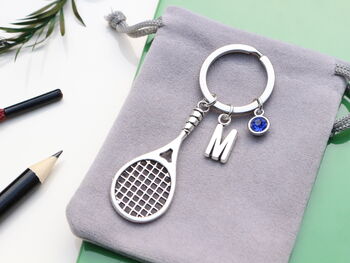 Personalised Large Tennis Keyring Squash Player Gift, 7 of 10
