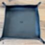 Personalised Black Leather Desk Accessories Tray, thumbnail 2 of 12