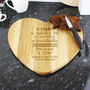 Personalised 5th Anniversary Heart Chopping Board, thumbnail 3 of 4