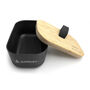 Personalised Contemporary Black Bamboo Lunch Box, thumbnail 2 of 6