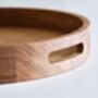 Personalised Round Oak Butlers Tray, thumbnail 6 of 7