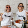 Retro Bride Hen Party Wedding T Shirt, thumbnail 1 of 10