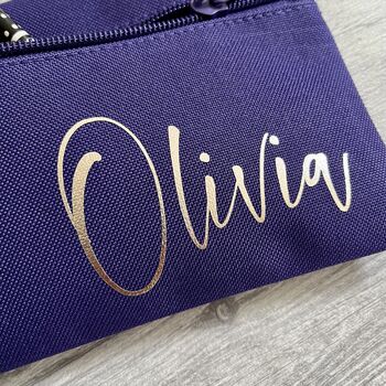 Personalised Metallic Child's Name School Pencil Case, 3 of 4