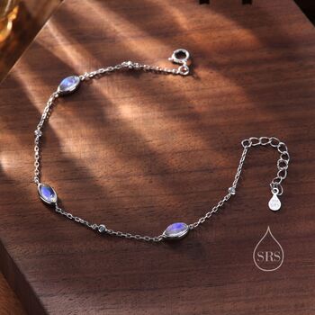 Moonstone Marquise Satellite Bracelet, 6 of 12