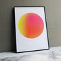 Limited Edition Neon Pink And Orange Gradient Dot Print, thumbnail 2 of 5