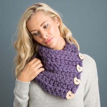 Crochet Scarf Kit Love Heart, 3 of 4