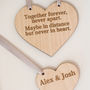 Personalised Wood Heart And Gift Tag, thumbnail 1 of 4
