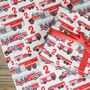 Personalised Fireman Fire Truck Wrapping Paper, thumbnail 7 of 9