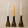 Set Of Three Wine Bottle Candlesticks With Candles, thumbnail 9 of 12