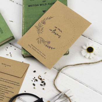 'No Rain, No Flowers' Personalised Lavender Seed Packet, 3 of 5