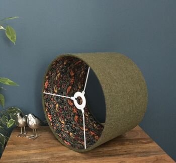 William Morris Strawberry Thief Green Tweed Lampshades, 11 of 12