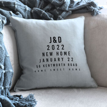 Personalised Eye Test Style New Home Cushion, 3 of 5