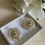 Indian Emerald Green Pearl Kundan Stud Earrings, thumbnail 1 of 4